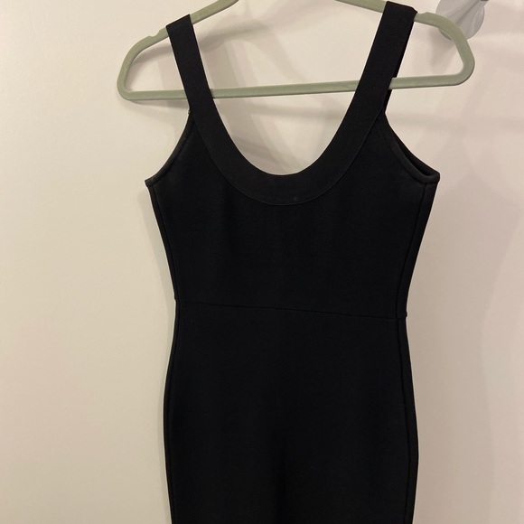 BCBG Black Bodycon Dress with Zipper Back - Picture 4 of 8
